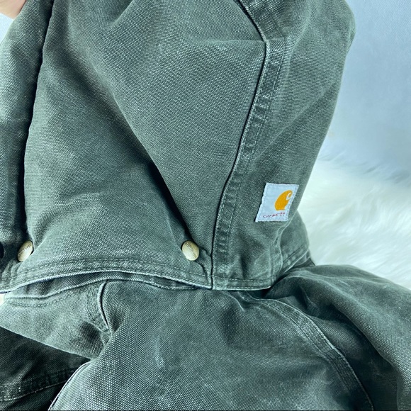 Vintage CARHARTT Womens size Large or Mens Medium Y2K detachable hood green - Picture 7 of 12